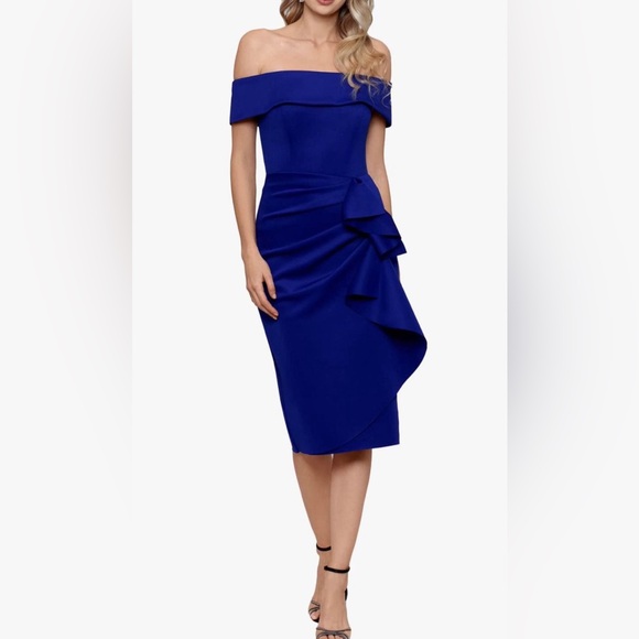 Blazer Femme Vince Camuto Bleu Cobalt & Noir - Taille 10, Asymétrique Avec Zip - Occasion Très Bon état